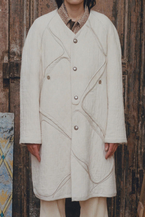 communs V-neck corrugated jacket FW23-M103B